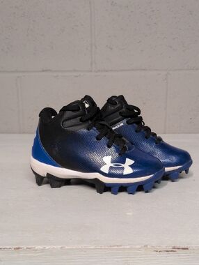Under Armour Black/Royal Blue Baseball Cleats Size Toddler 8K